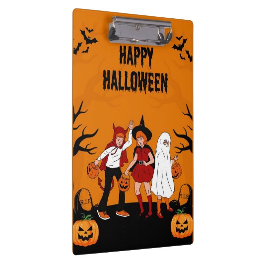 Spooky Halloween  – Pumpkin, Ghost & Klembord (Rechts)