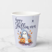 Spooky Halloween Pumpkin Ghost Paper Cups Papieren Bekers (Voorkant)