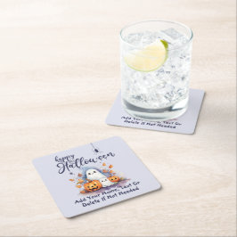 Spooky Halloween Pumpkin Ghost Paper Onderzetter