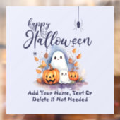 Spooky Halloween Pumpkin Ghost Window Cling Raamsticker (Vel 2)