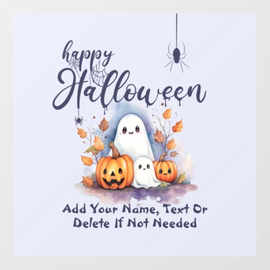 Spooky Halloween Pumpkin Ghost Window Cling Raamsticker (Vel)