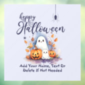 Spooky Halloween Pumpkin Ghost Window Cling Raamsticker (Vel 3)