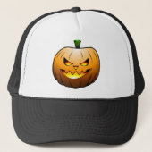 Spooky Halloween Pumpkin Head Trucker Pet (Voorkant)