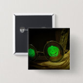 Spooky Halloween Pumpkin Hologram Spectrum Button (Voorkant /achterkant)