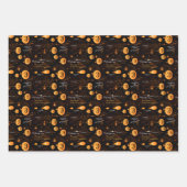 Spooky Halloween Pumpkin Inpakpapier Vel (Voorkant 3)