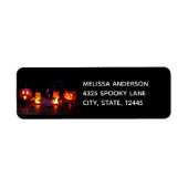 Spooky Halloween Pumpkin Jack o'Lantern Etiket (Voorkant)