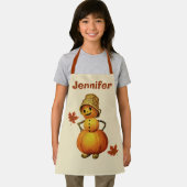 Spooky Halloween Pumpkin Man Aangepaste naam kinde Schort (Insitu)