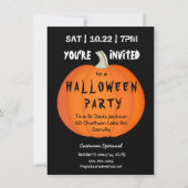 Spooky Halloween Pumpkin Party Uitnodiging (Voorkant)
