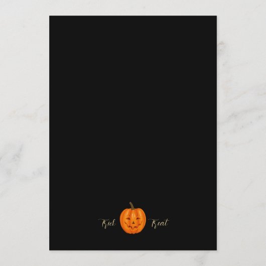 Spooky Halloween Pumpkin Party Uitnodiging (Achterkant)