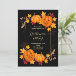 Spooky Halloween Pumpkin Party Uitnodiging