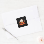 Spooky Halloween pumpkin, perfect cadeau Vierkante Sticker (Envelop)