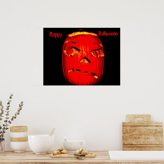 SPOOKY HALLOWEEN PUMPKIN POSTER (Keuken)