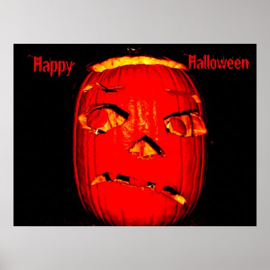 SPOOKY HALLOWEEN PUMPKIN POSTER (Voorkant)