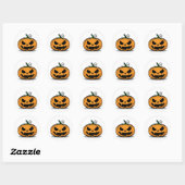 Spooky Halloween Pumpkin Ronde Sticker (Vel)