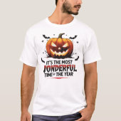Spooky Halloween Pumpkin Shirt White Print (Voorkant)