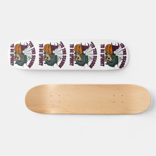 Spooky Halloween Pumpkin Skateboard (Horizontaal)