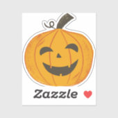 Spooky Halloween Pumpkin Sticker (Vel)
