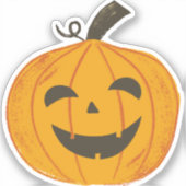 Spooky Halloween Pumpkin Sticker (Voorkant)
