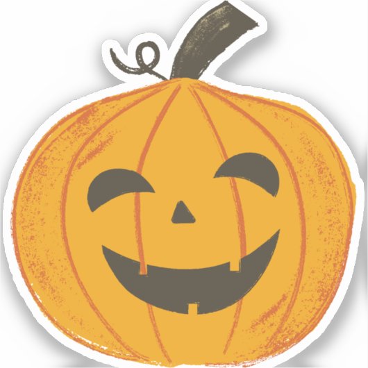 Spooky Halloween Pumpkin Sticker (Voorkant)