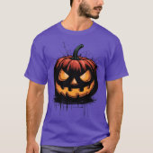 Spooky Halloween Pumpkin  T-shirt (Voorkant)