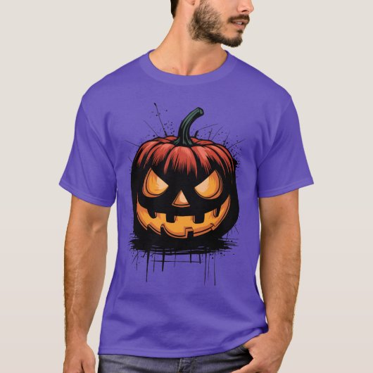 Spooky Halloween Pumpkin  T-shirt (Voorkant)