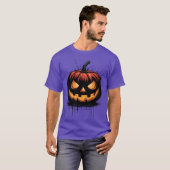 Spooky Halloween Pumpkin  T-shirt (Voorkant volledig)