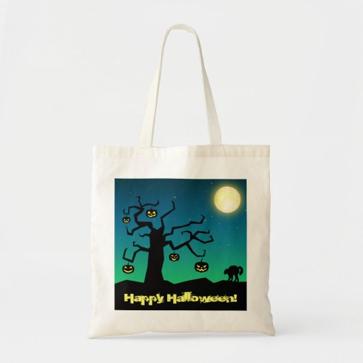 Spooky Halloween Pumpkin Tree (Bag) Tote Bag (Voorkant)