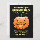 Spooky Halloween Pumpkin Uitnodiging (Voorkant)