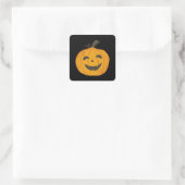 Spooky Halloween Pumpkin Vierkante Sticker (Tas)