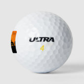 Spooky Halloween Pumpkins Jack-o-Lantern Golfballen (Logo)