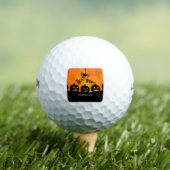 Spooky Halloween Pumpkins Jack-o-Lantern Golfballen (Insitu Shirt)