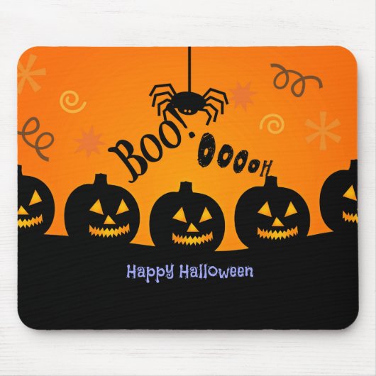 Spooky Halloween Pumpkins Jack-o-Lantern Muismat (Voorkant)