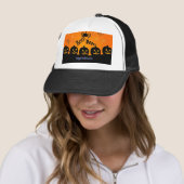 Spooky Halloween Pumpkins Jack-o-Lantern Trucker Pet (In situ)