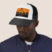 Spooky Halloween Pumpkins Jack-o-Lantern Trucker Pet (In situ)