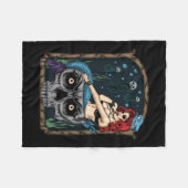 Spooky Halloween Punk Gothic schedel zeemeermin Fleece Deken (Voorkant (Horizontaal))