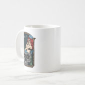 Spooky Halloween Punk Gothic schedel zeemeermin Koffiemok (Voorkant links)