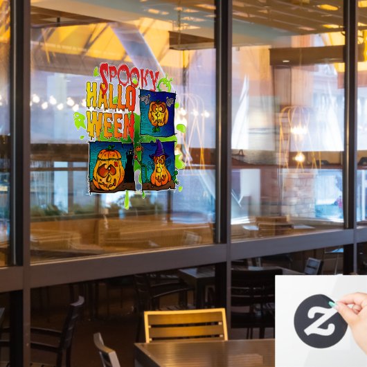 Spooky Halloween Raamsticker (Restaurant Raam)