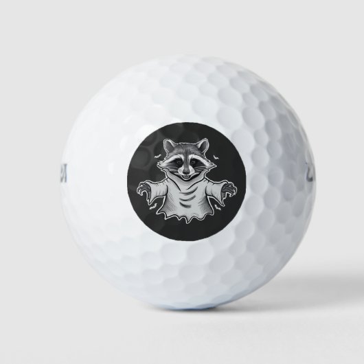 Spooky Halloween Raccoon Trash Panda Ghost Golfballen (Voorkant)