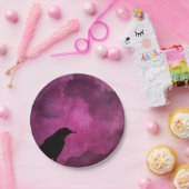 Spooky Halloween Raven Prints Papieren Bordje (Feest)