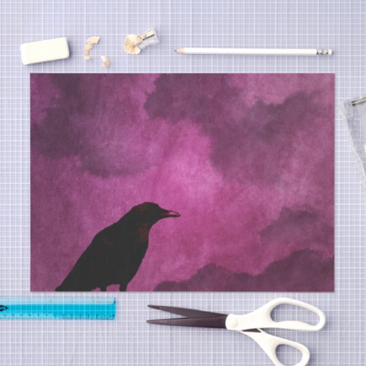 Spooky Halloween Raven Prints Tissuepapier (Craft)
