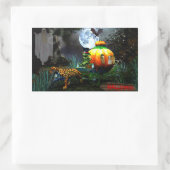 Spooky Halloween Rechthoekige Sticker (Tas)