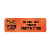 Spooky Halloween Return Address Etiket (Voorkant)