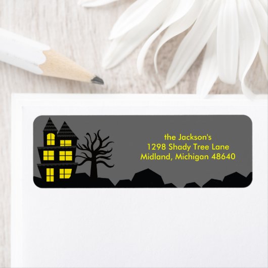 Spooky Halloween Return Address Labels (Insitu)
