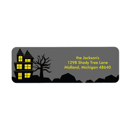 Spooky Halloween Return Address Labels (Voorkant)