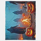 Spooky Halloween Ritual Design Fleece Deken (Voorkant)