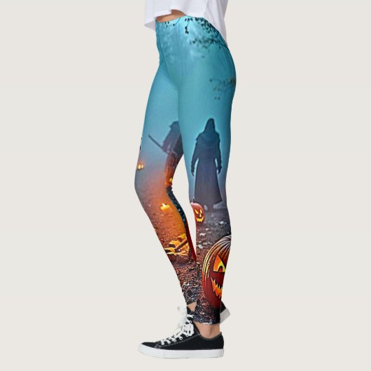 Spooky Halloween Ritual Design Leggings (Links)