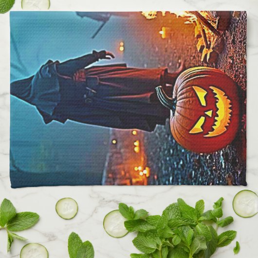 Spooky Halloween Ritual Design Theedoek (Gevouwen)