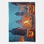 Spooky Halloween Ritual Design Theedoek (Verticaal)