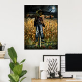 Spooky Halloween Scarecrow Poster (Thuiskantoor)