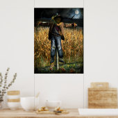 Spooky Halloween Scarecrow Poster (Keuken)